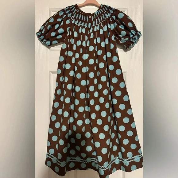 EUC Southern Tots Boutique Smocked Fall dress - Picture 2 of 5